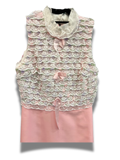Pink Ruffle Shift Dress
