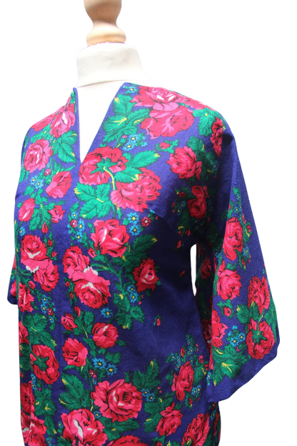 Retro Floral Tunic 1960s Top