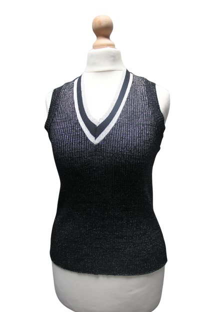 Glitter Victor Bright Black & Silver Twin Set
