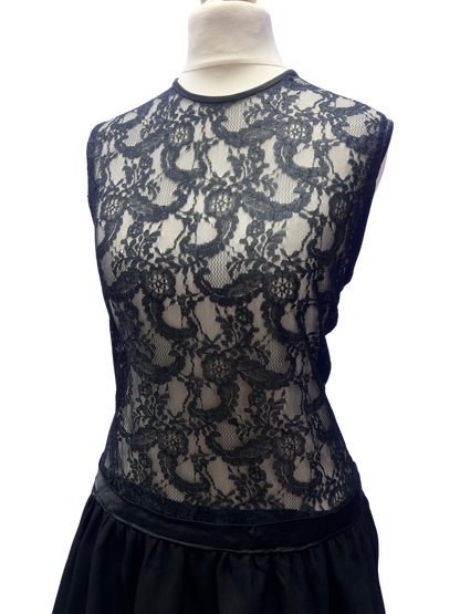 Lace & Ruffle Mini Dress