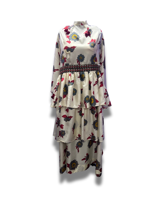 Unique Upcycled Tiered Ruffle Dress