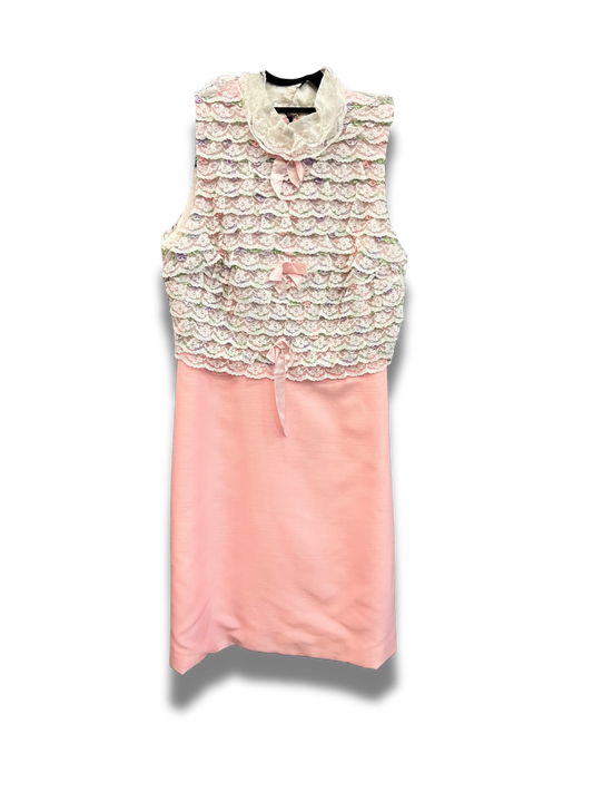 Pink Ruffle Shift Dress