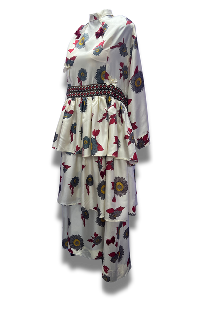 Unique Upcycled Tiered Ruffle Dress