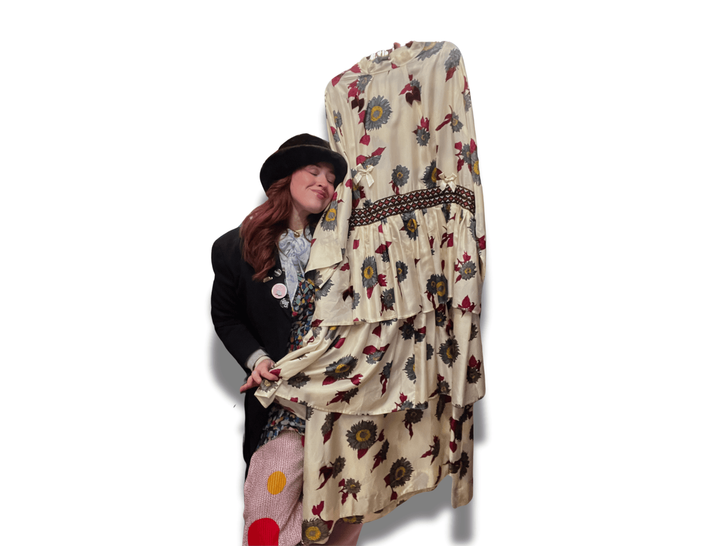 Unique Upcycled Tiered Ruffle Dress