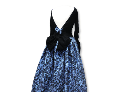 Statement Back 1980s Full Skirt Ball Gown