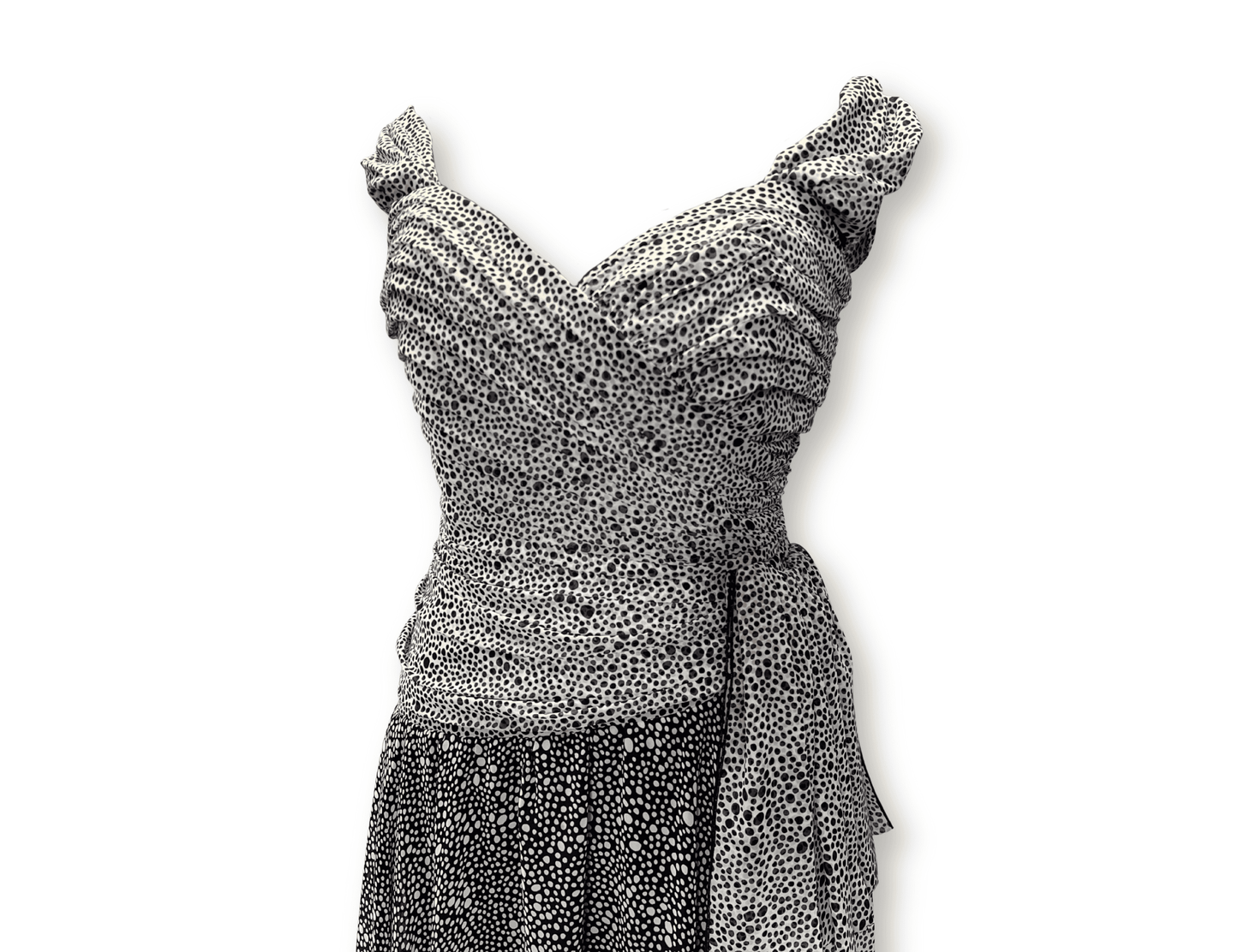 Romantic Black & White Dress