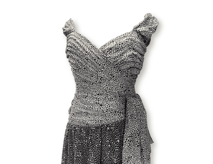 Romantic Black & White Dress